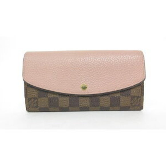 Louis Vuitton Damier Portefeuille Normandy flap long Wallet pink - Picture 1 of 9